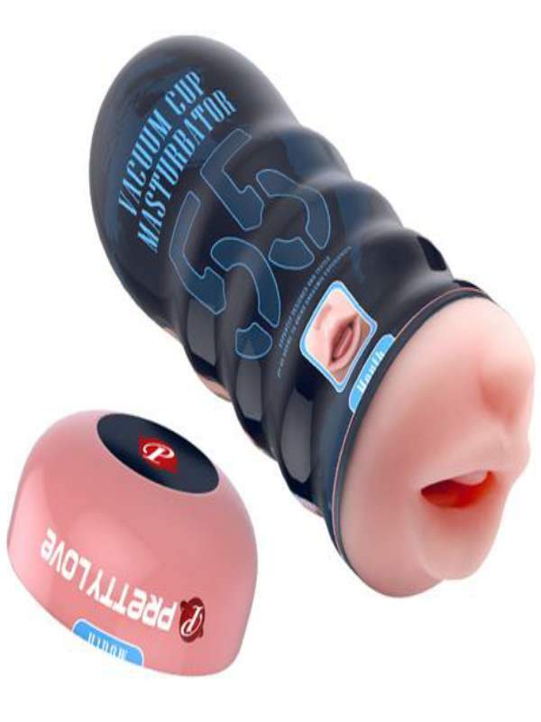 vacuum cup masturbator mouth has a hard casing 